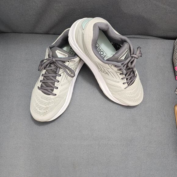 Saucony Shoes Sneakers Women 9.5W Formfit Grey Echelon 8 PWRRun Running Athletic - Picture 15 of 16